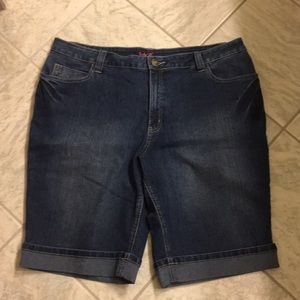 LA Blues denim Bermuda shorts, 20W